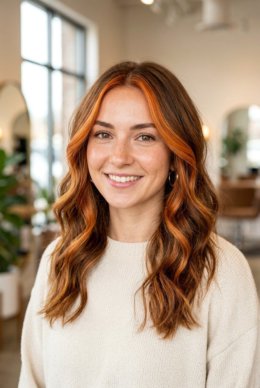 Pumpkin Spice Face Framing Highlights - 20 pumpkin spice hair color - 20 pumpkin spice hair color