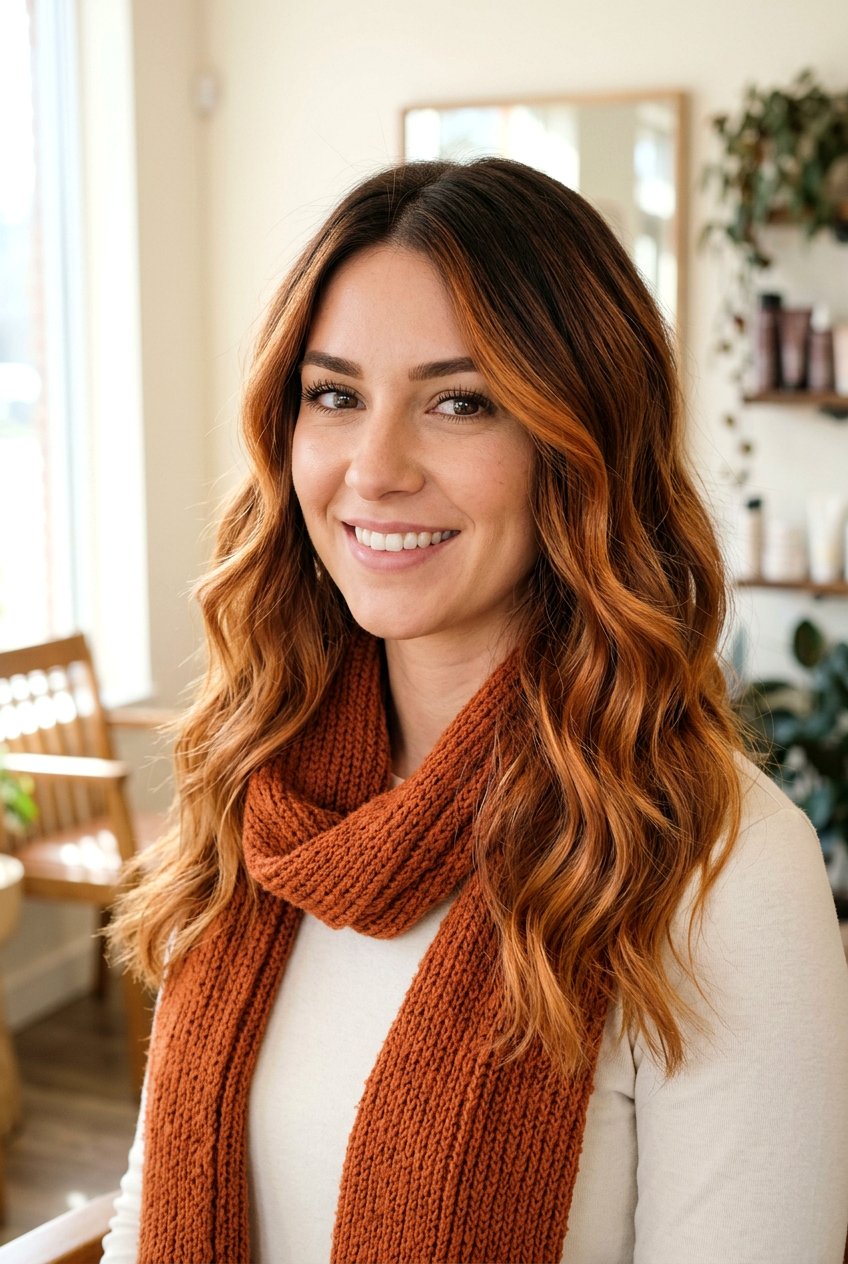 Pumpkin Spice Ginger Balayage Shadow Root - 20 ginger balayage with shadow root - 20 ginger balayage with shadow root