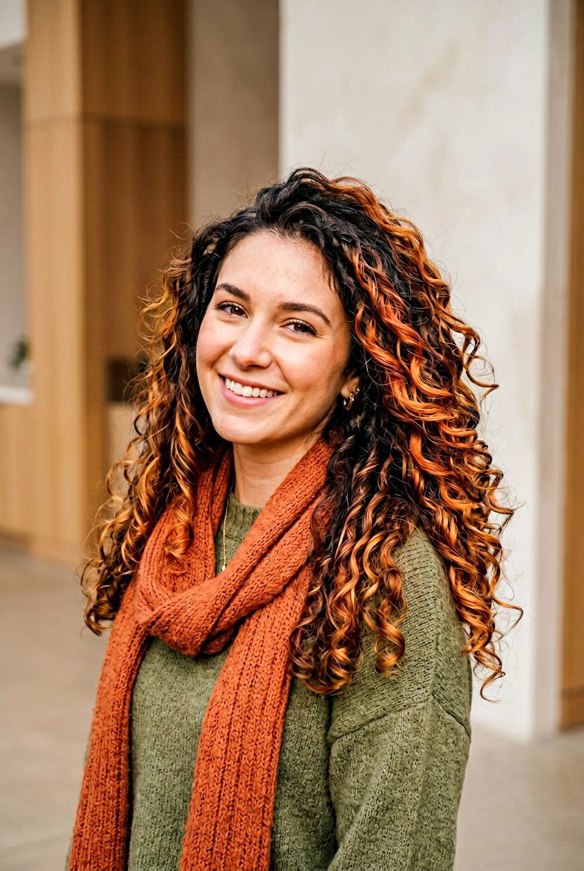 Pumpkin spice balayage brunette - 20 ginger spice balayage on brunette hair - 20 ginger spice balayage on brunette hair