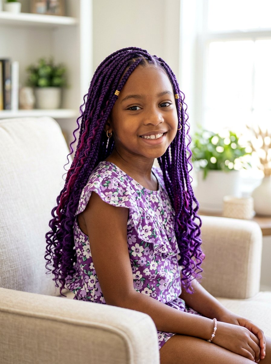 20 Adorable Kids Knotless Braids Styles for Your Little One