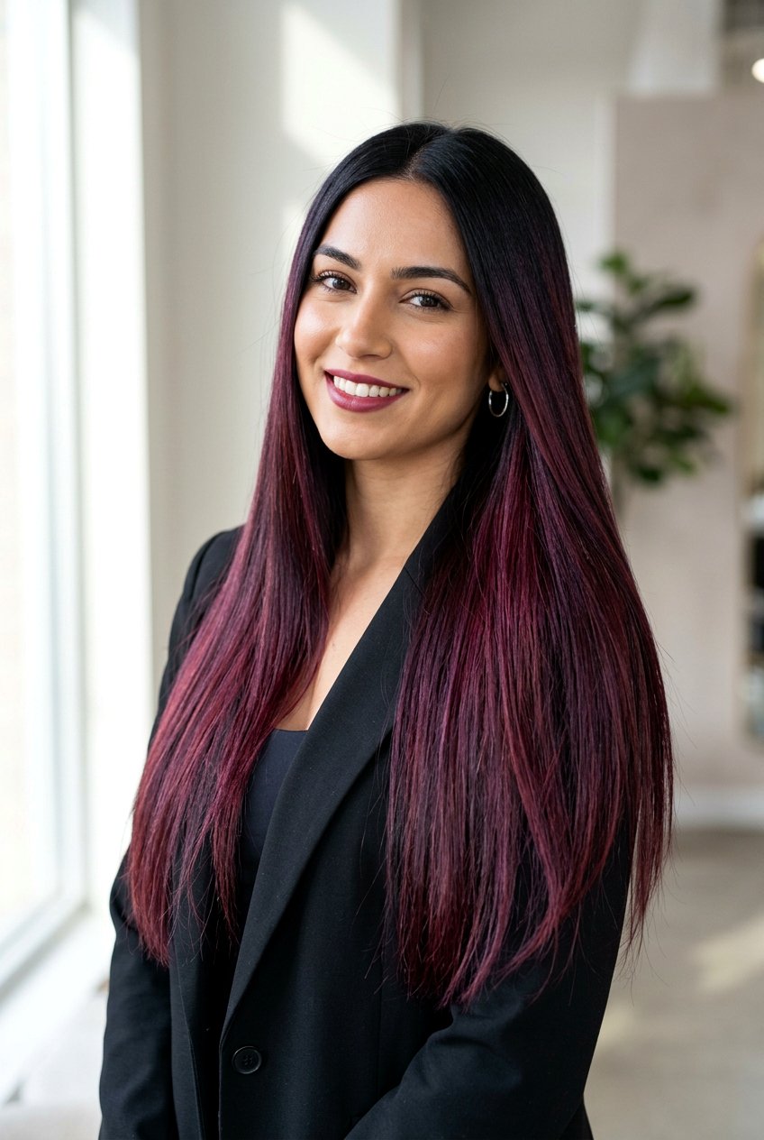 20 Striking Red Balayage on Black Hair Ideas You Need to Copy