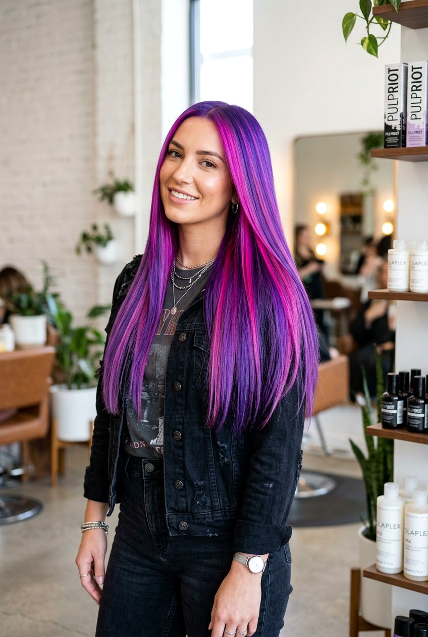 Purple and Fuchsia Unicorn Hair Color - 20 unicorn hair color ideas - 20 unicorn hair color ideas