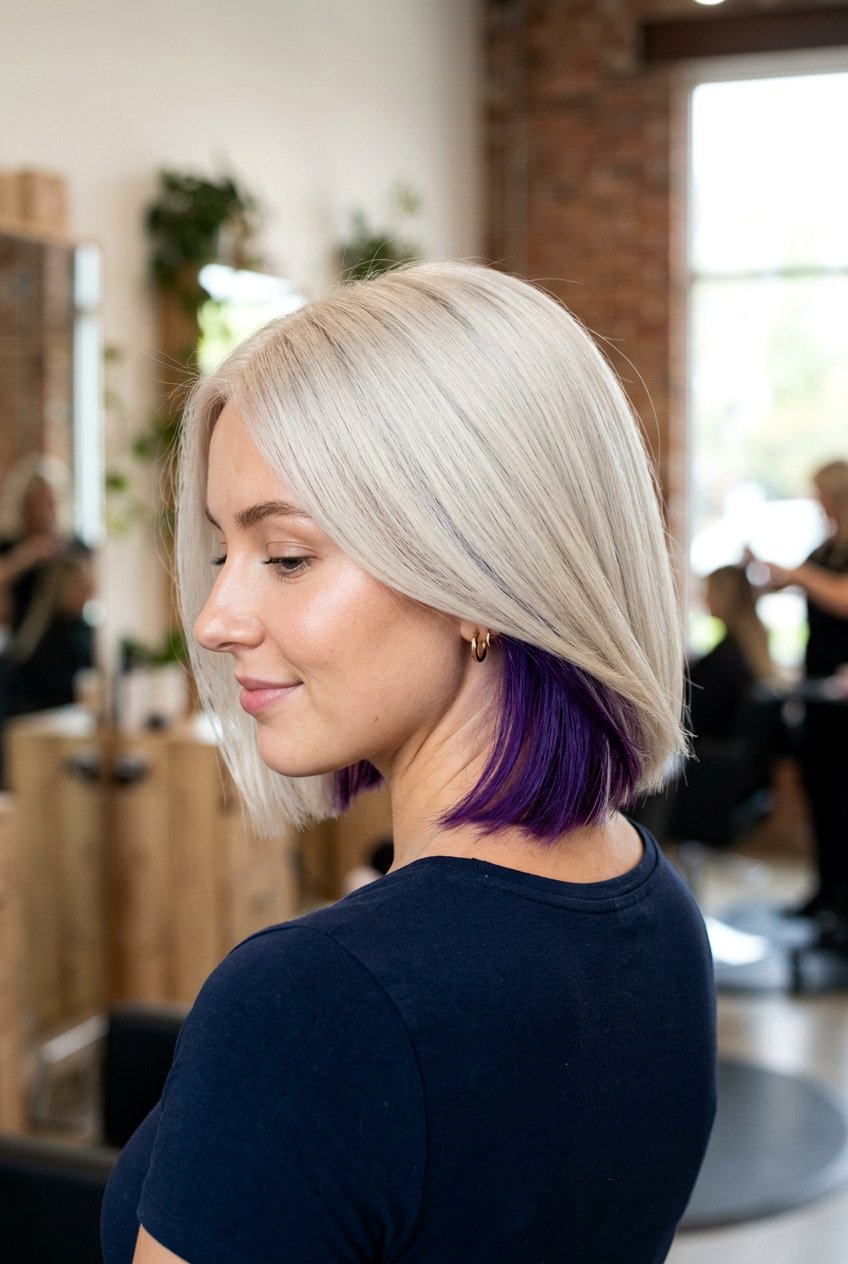 Purple underlayer blonde hair - 20 underlayer hair color ideas - 20 underlayer hair color ideas