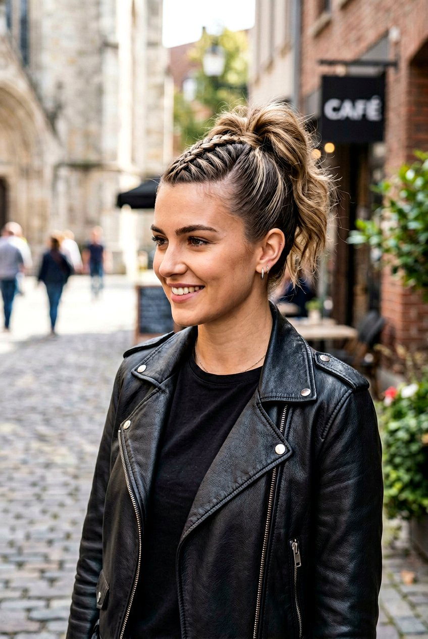 Quick Faux Hawk Braid For Moms - 20 moms hairstyle ideas for busy mornings - 20 moms hairstyle ideas for busy mornings