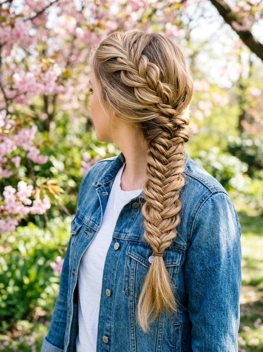 Quick Fishtail Braid - 20 easy hairstyle for school run moms - 20 easy hairstyle for school run moms