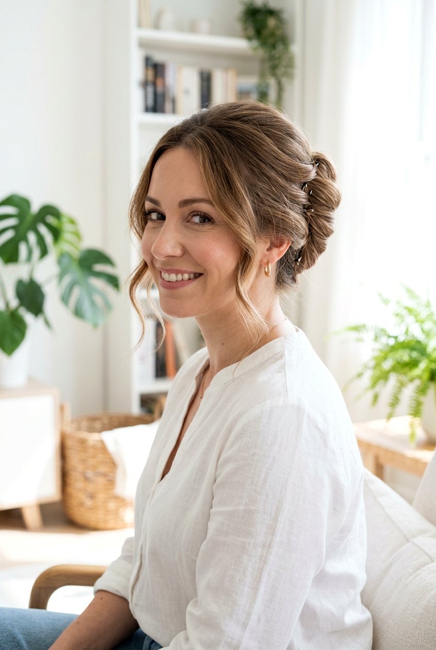 Quick French Twist for Moms - 20 easy hairstyles for moms - 20 easy hairstyles for moms