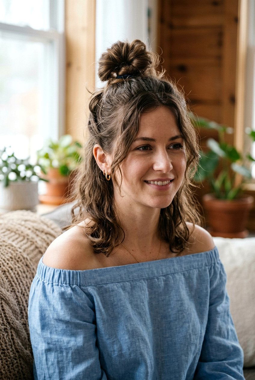 Quick Top Knot - 20 five minute hairstyles - 20 five minute hairstyles