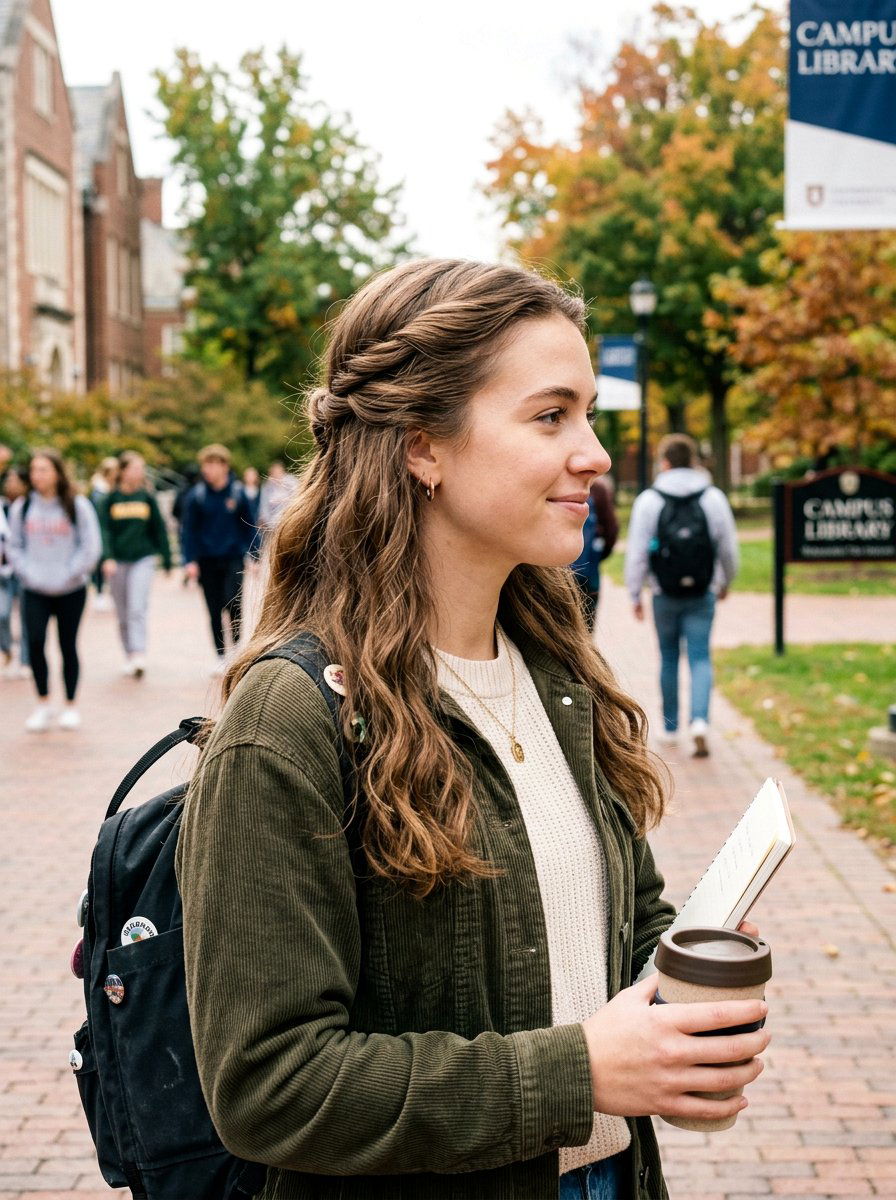 Quick Twisted Half Up For College Girls - 20 quick morning hairstyle for college girls - 20 quick morning hairstyle for college girls