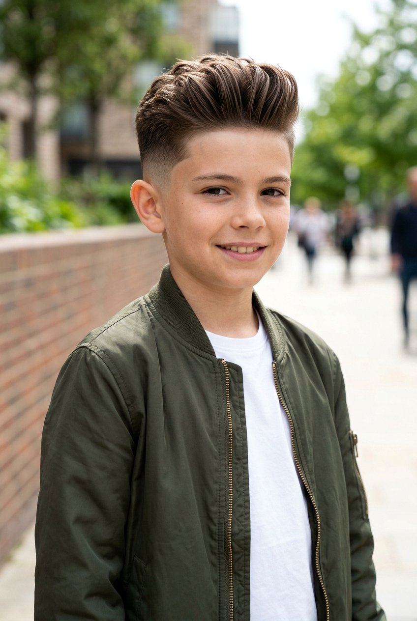 Quiff with Mid Fade - 20 boys haircut for thick straight hair - 20 boys haircut for thick straight hair
