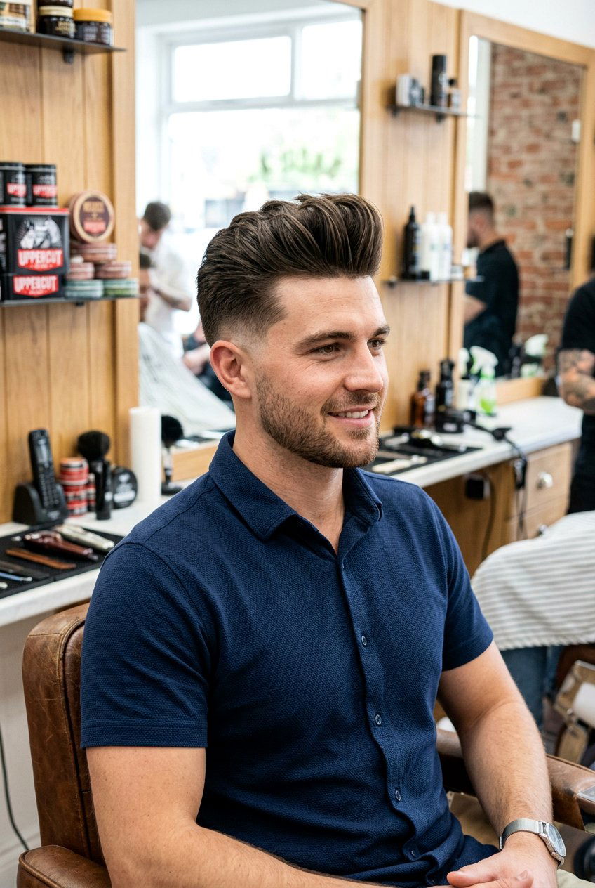 Quiff with Tapered Sides - 20 haircuts for cowlick in front - 20 haircuts for cowlick in front