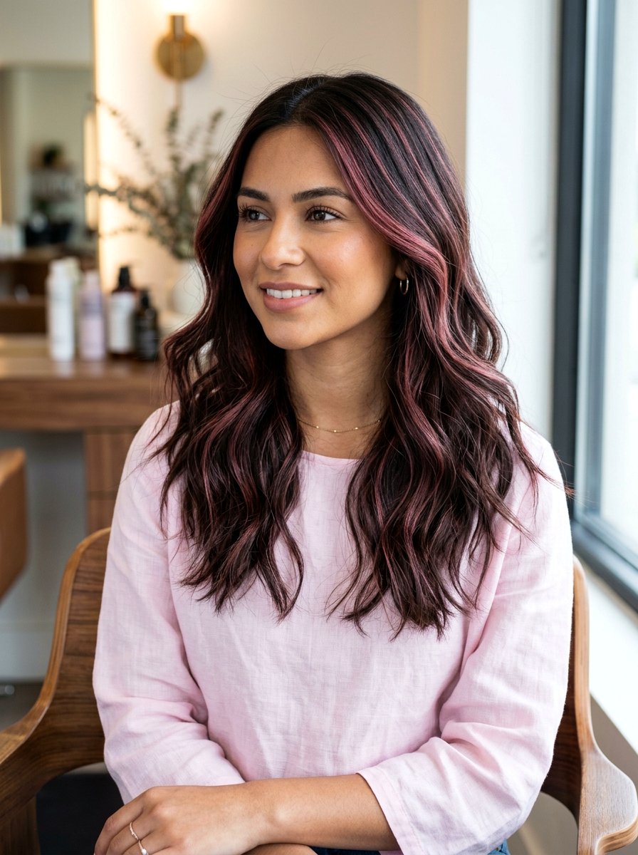 Raspberry Red Babylights For Brunettes - 20 red babylights for dark brunette hair - 20 red babylights for dark brunette hair