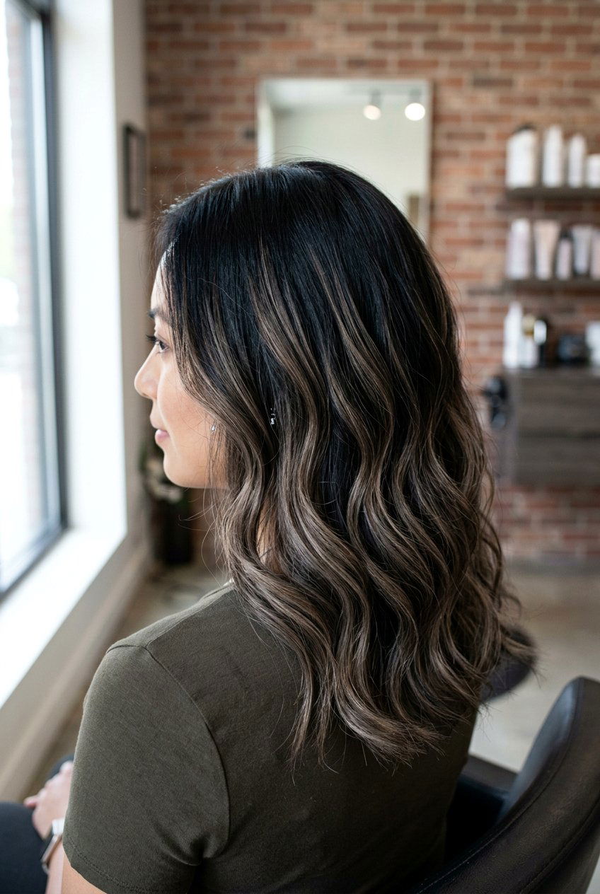 Raven black balayage - 20 raven black hair color - 20 raven black hair color