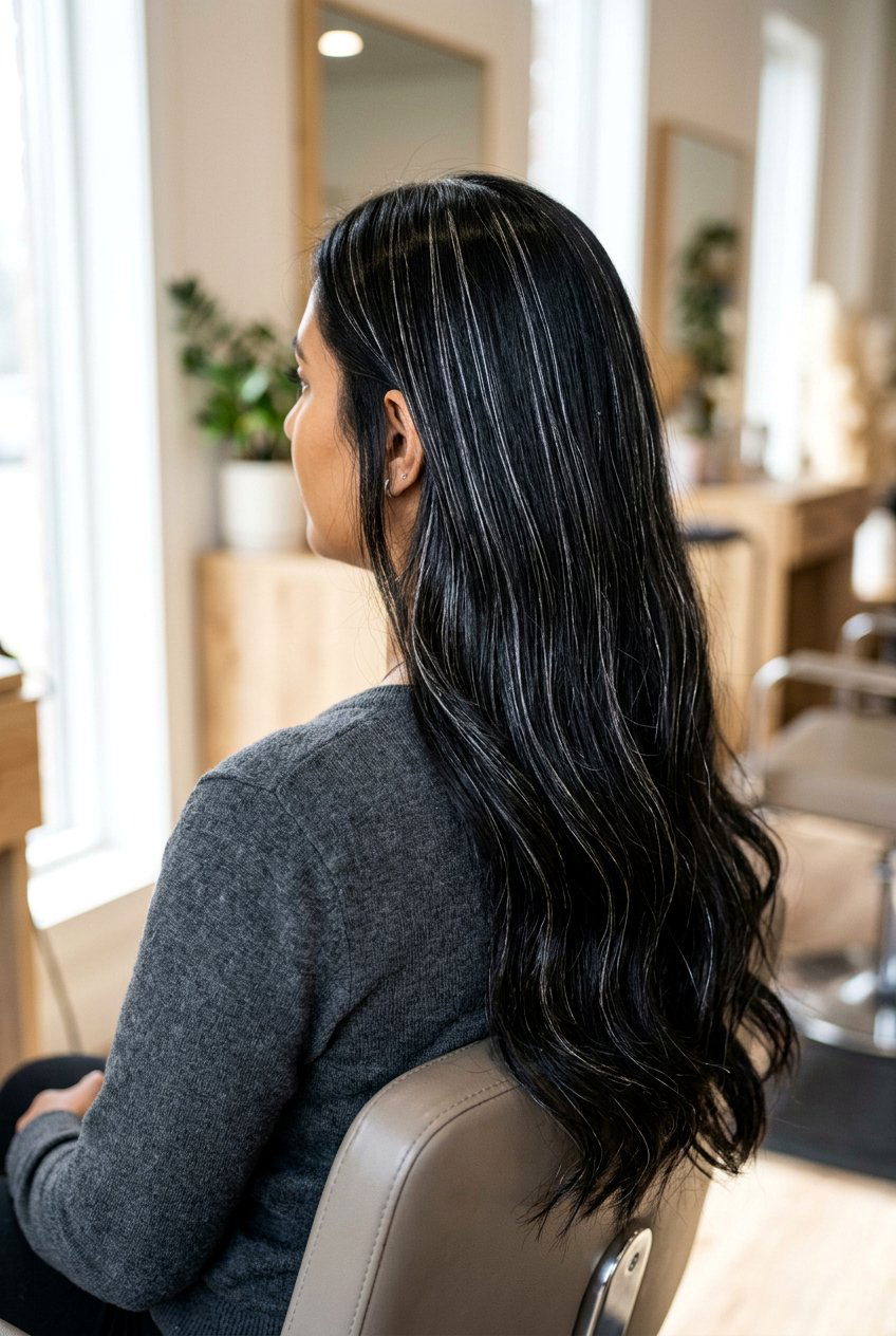 Raven black hair silver highlights - 20 raven black hair color - 20 raven black hair color