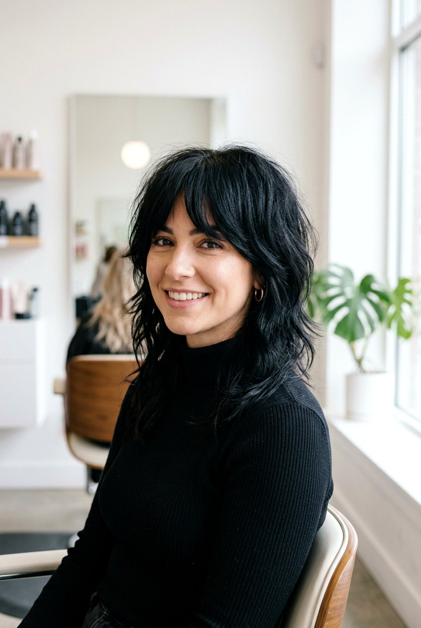 Raven black shag haircut - 20 raven black hair color - 20 raven black hair color