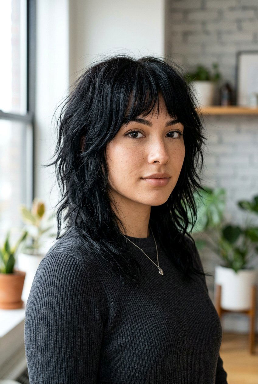 Raven black wolf cut - 20 raven black hair color - 20 raven black hair color