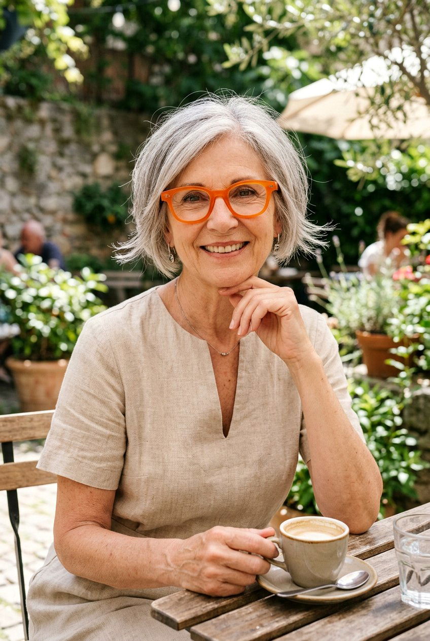 Razor Cut Bob For Thin Hair - 20 classy bob for older women with glasses - 20 classy bob for older women with glasses