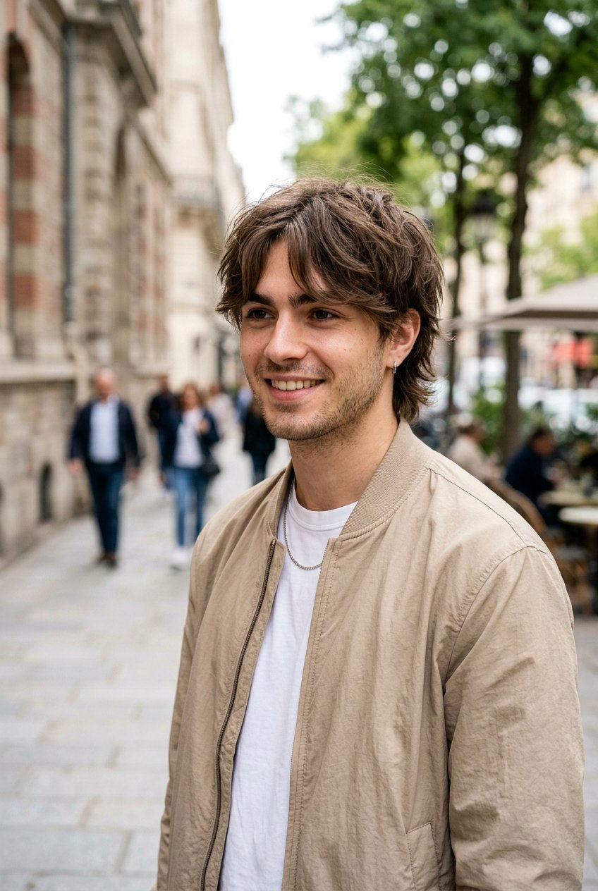 Razor Cut Men Wolf Cut With Curtain Fringe - 20 men wolf cut with curtain fringe - 20 men wolf cut with curtain fringe