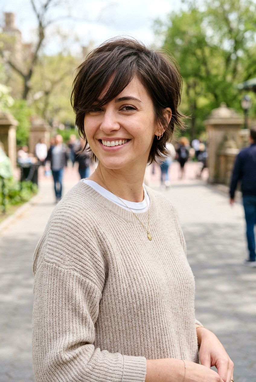 Razor Cut Pixie With Long Fringe - 20 pixie cut with long fringe - 20 pixie cut with long fringe