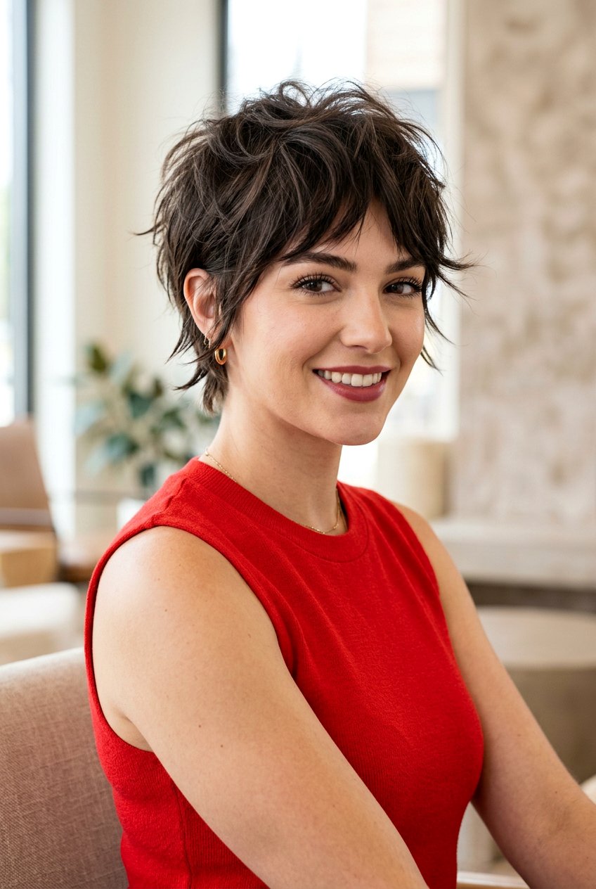 Razor Cut Pixie - 20 choppy haircut for fine hair women - 20 choppy haircut for fine hair women