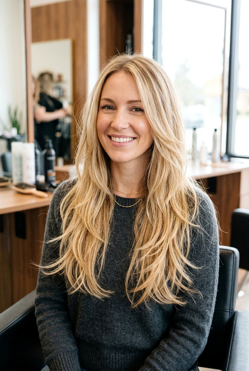 Razor cut long layers for thin hair - 20 razor cut long layers - 20 razor cut long layers