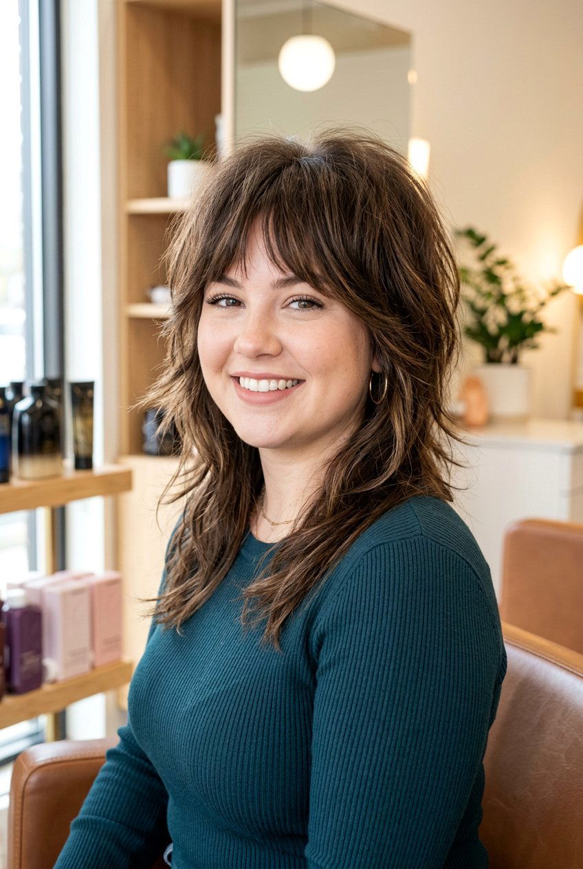 Razor cut shag for round face - 20 razor cut shag - 20 razor cut shag