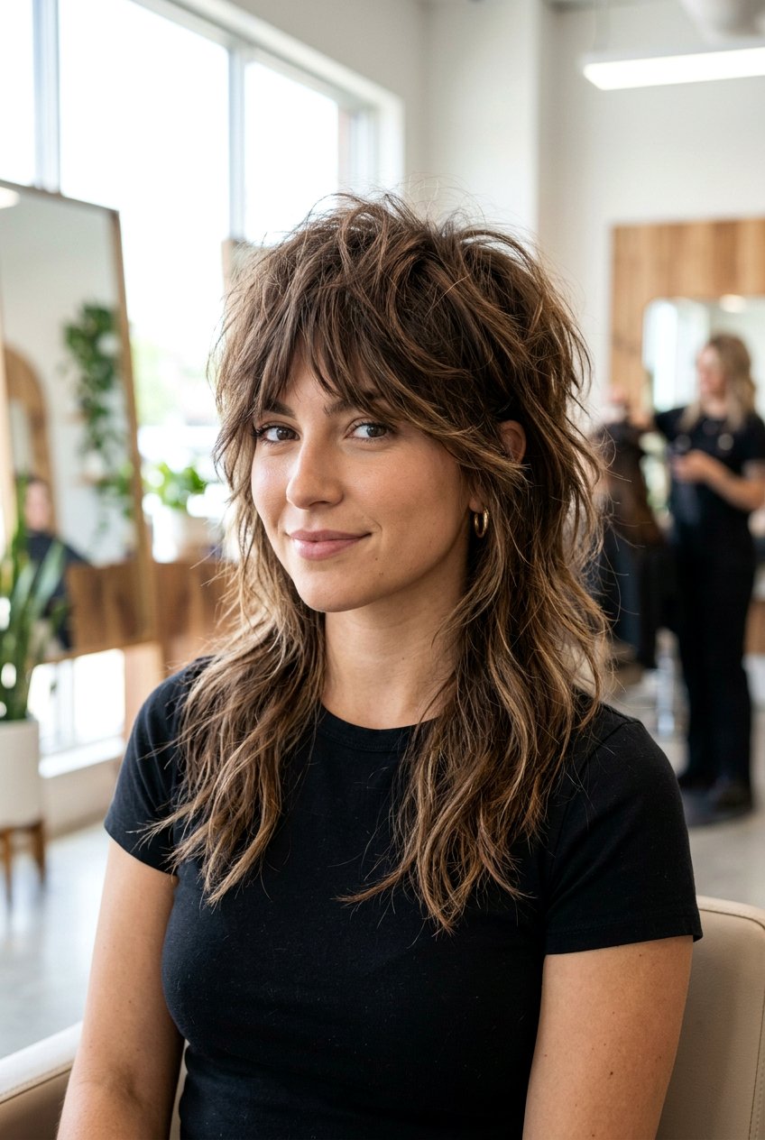 Razor cut wolf cut - 20 razor cut shag - 20 razor cut shag