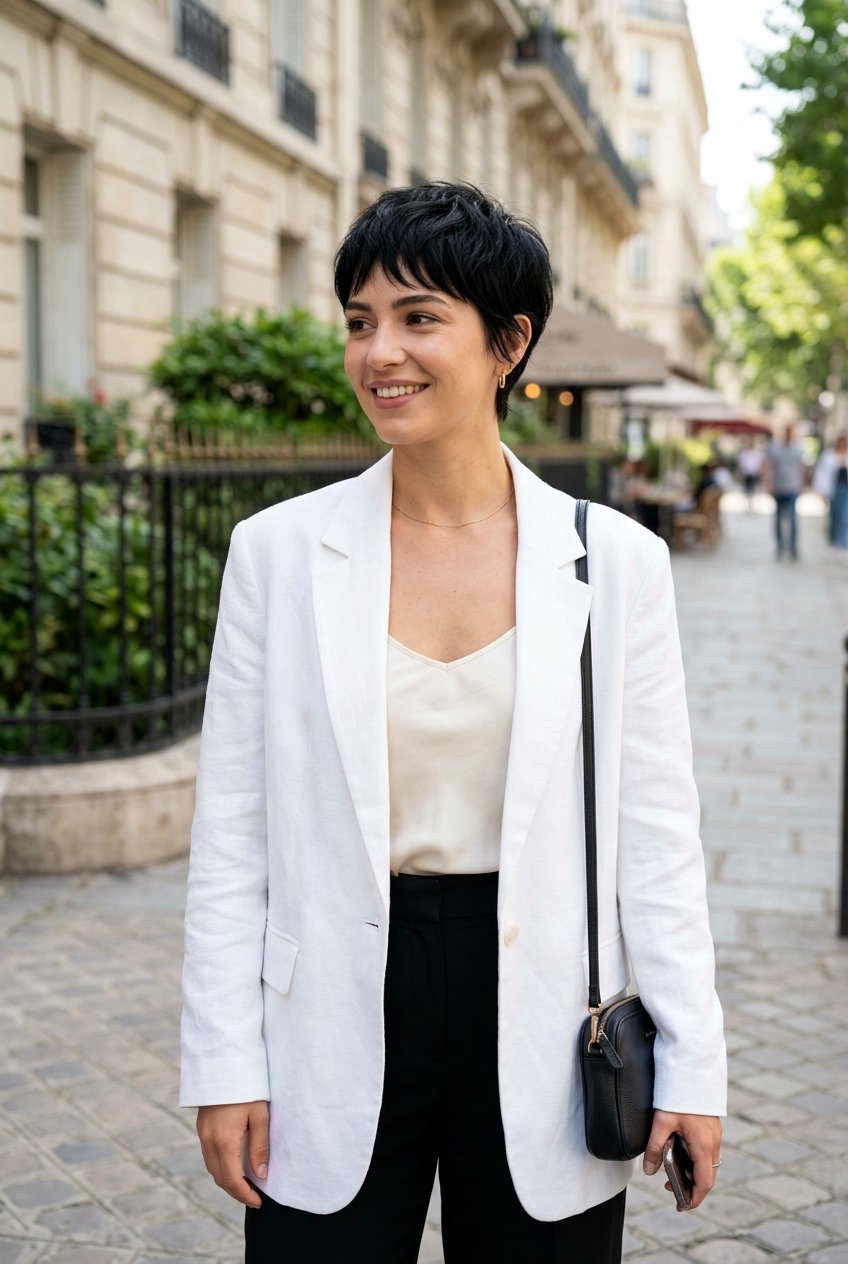 Razored Black Pixie Cut - 20 glossy black pixie haircut - 20 glossy black pixie haircut