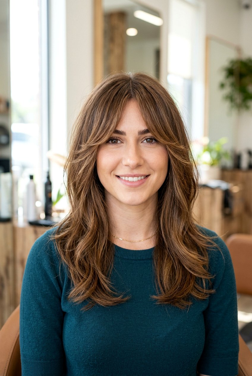 Razored Curtain Bangs - 20 razored haircut for women - 20 razored haircut for women