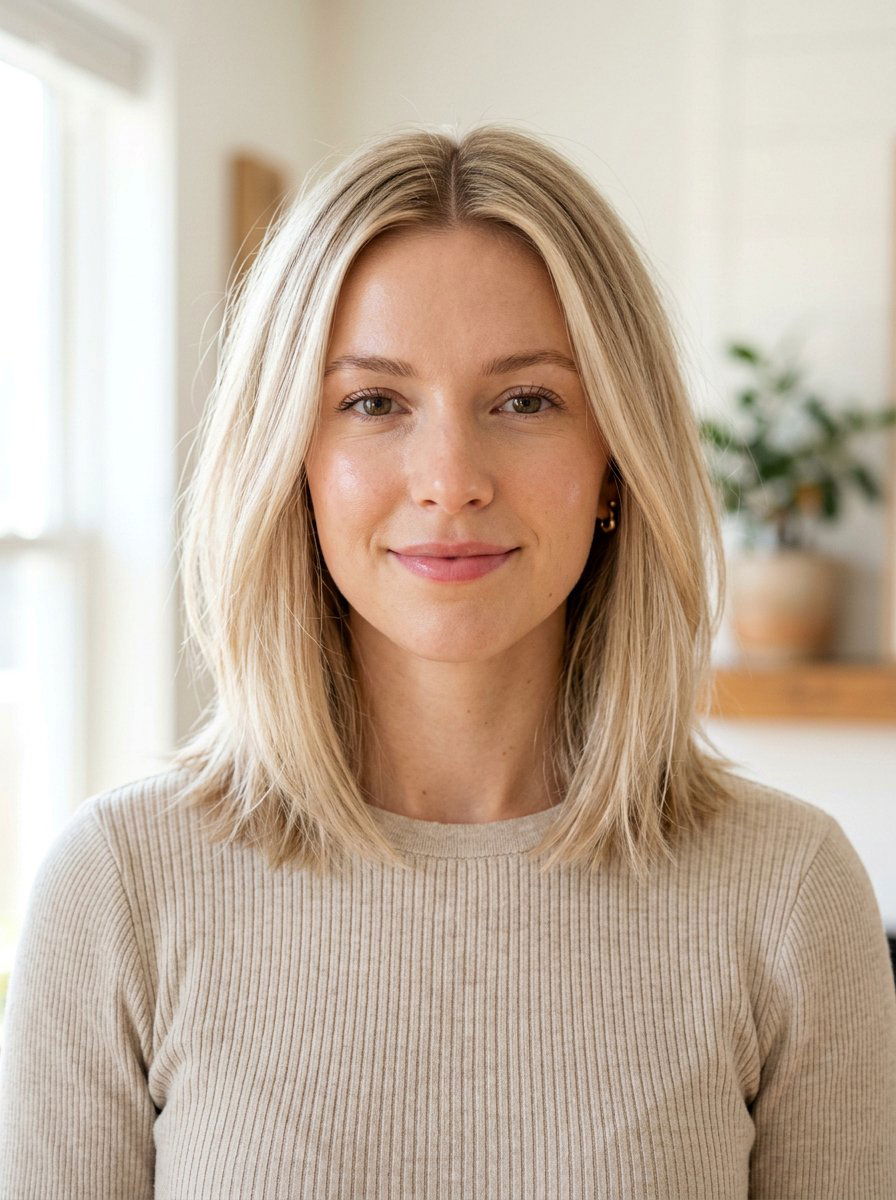 Razored Lob For Fine Hair With Middle Part - 20 razored lob for fine hair - 20 razored lob for fine hair