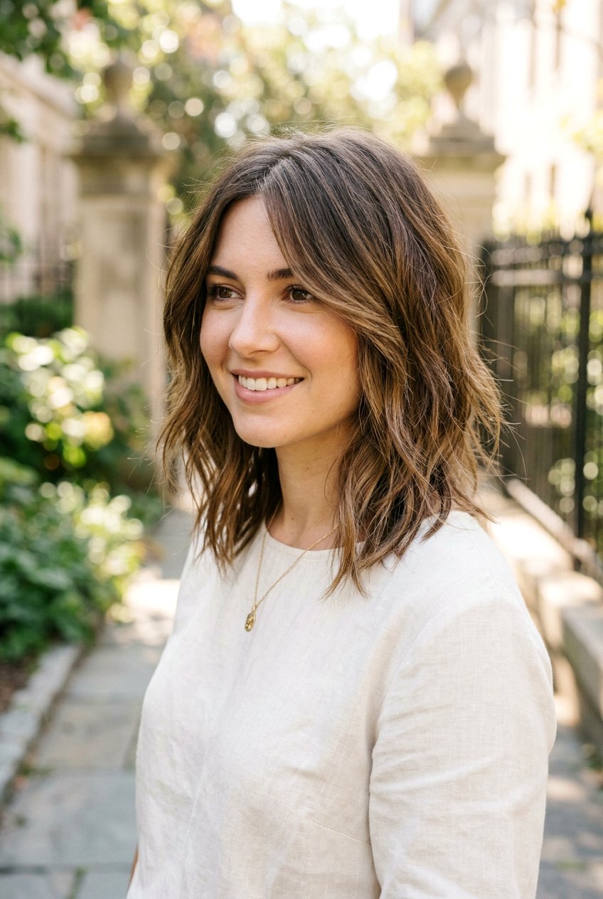 Razored Lob Haircut - 20 razored haircut for women - 20 razored haircut for women