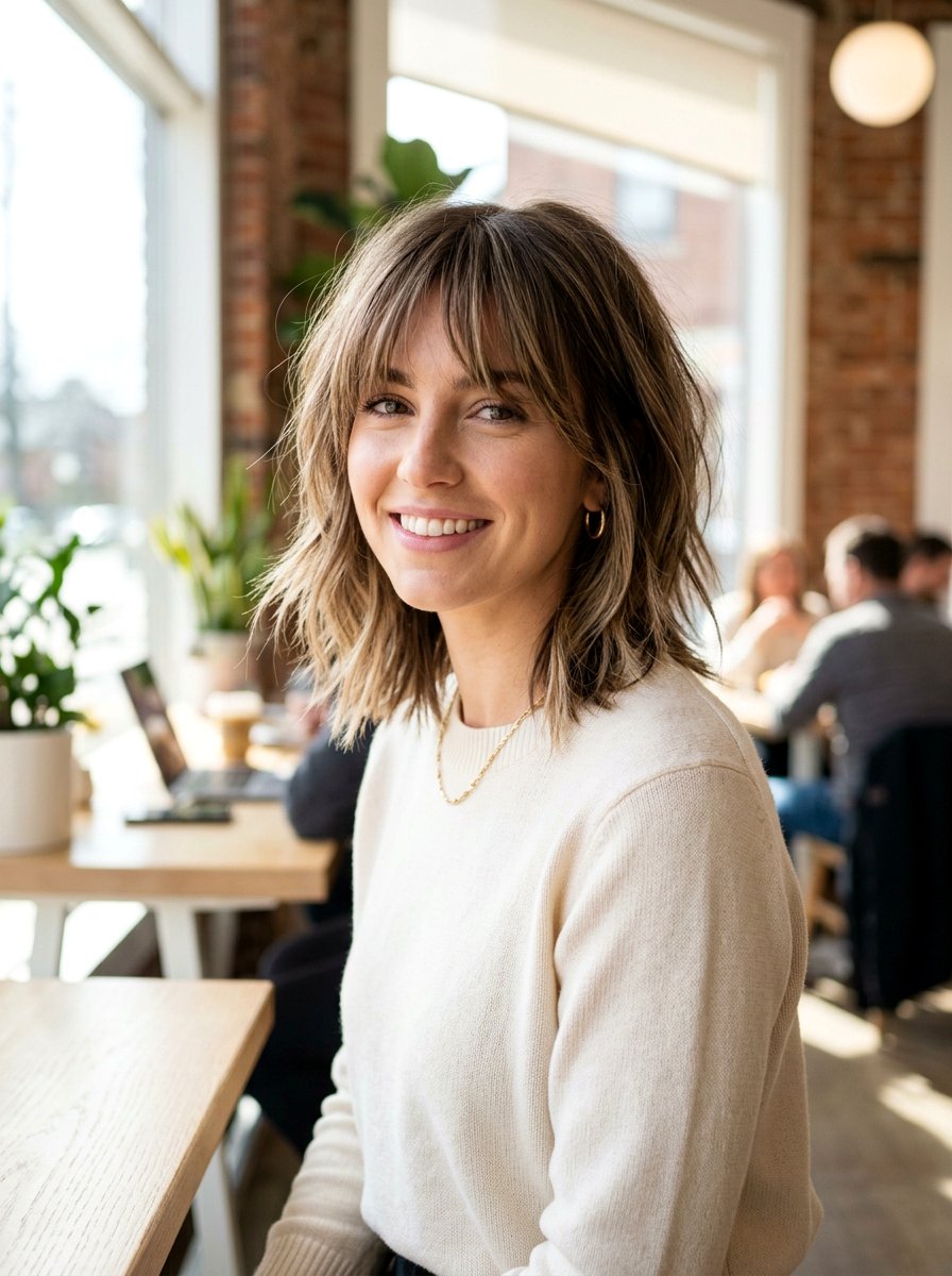 Razored Lob With Bangs - 20 razored bob with bangs - 20 razored bob with bangs