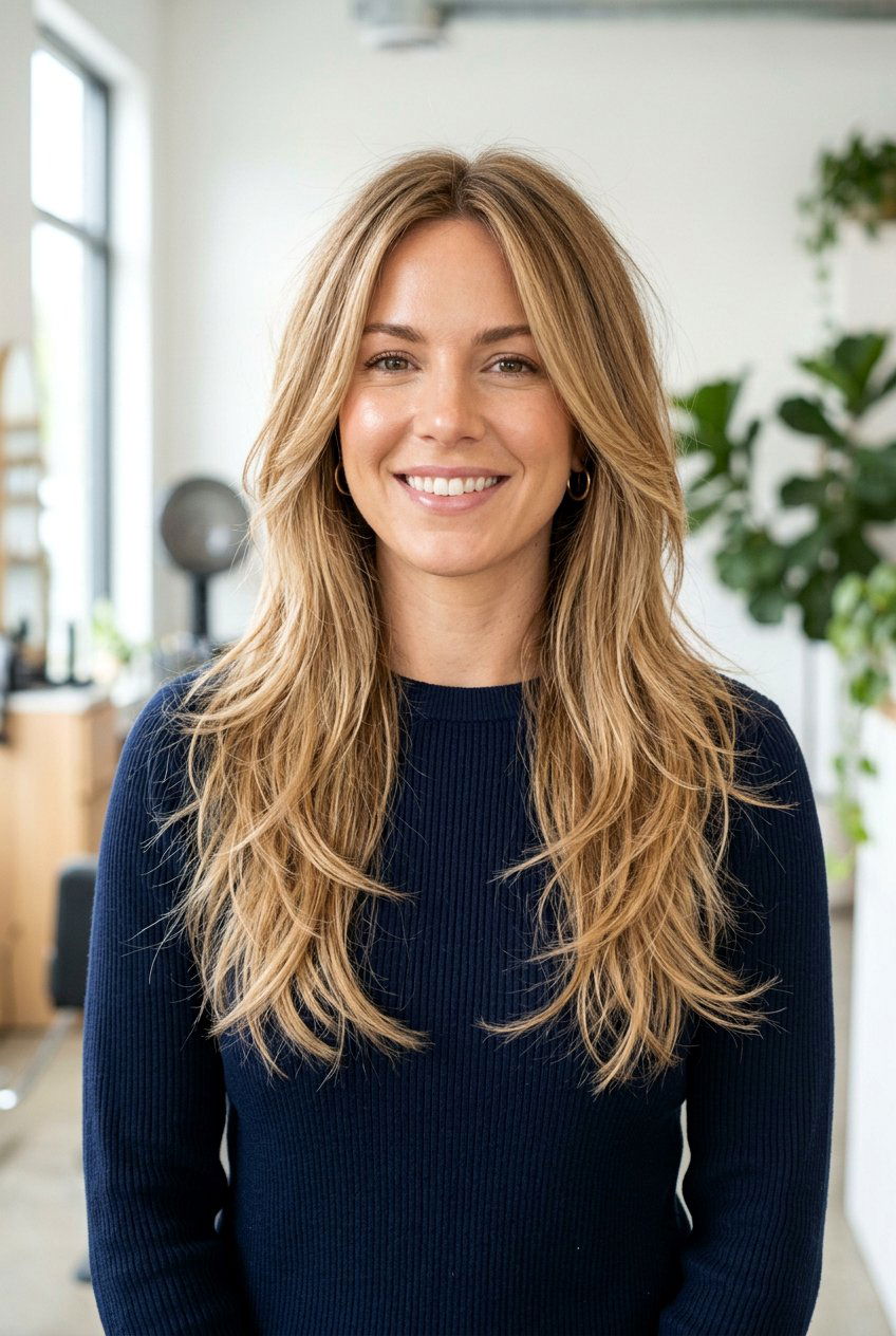 Razored Long Haircut - 20 long hairstyles for thick hair - 20 long hairstyles for thick hair