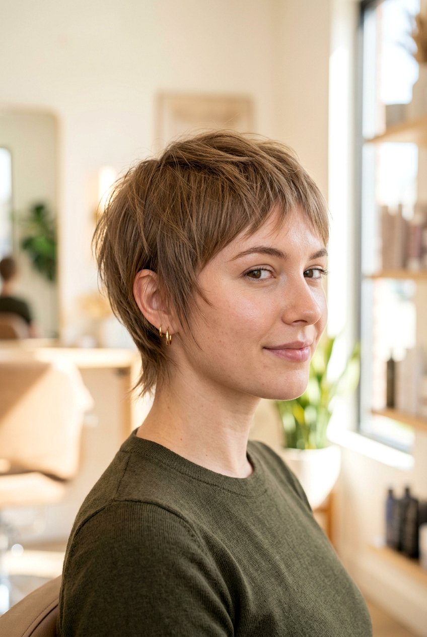 Razored Pixie - 20 straight hairstyles for short hair - 20 straight hairstyles for short hair