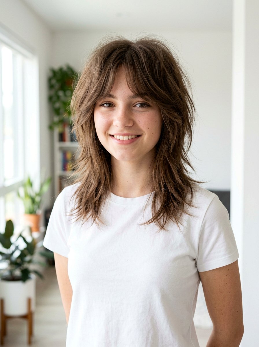 Razored Shoulder Length Shag - 20 teen girls shoulder length shag haircut - 20 teen girls shoulder length shag haircut