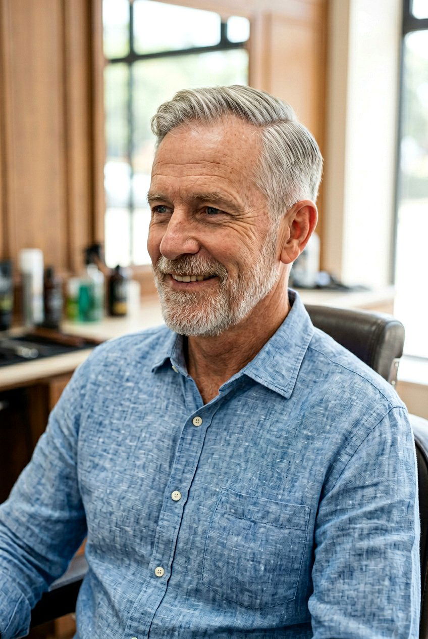 Receding Hairline Side Part - 20 classic side part for older men - 20 classic side part for older men