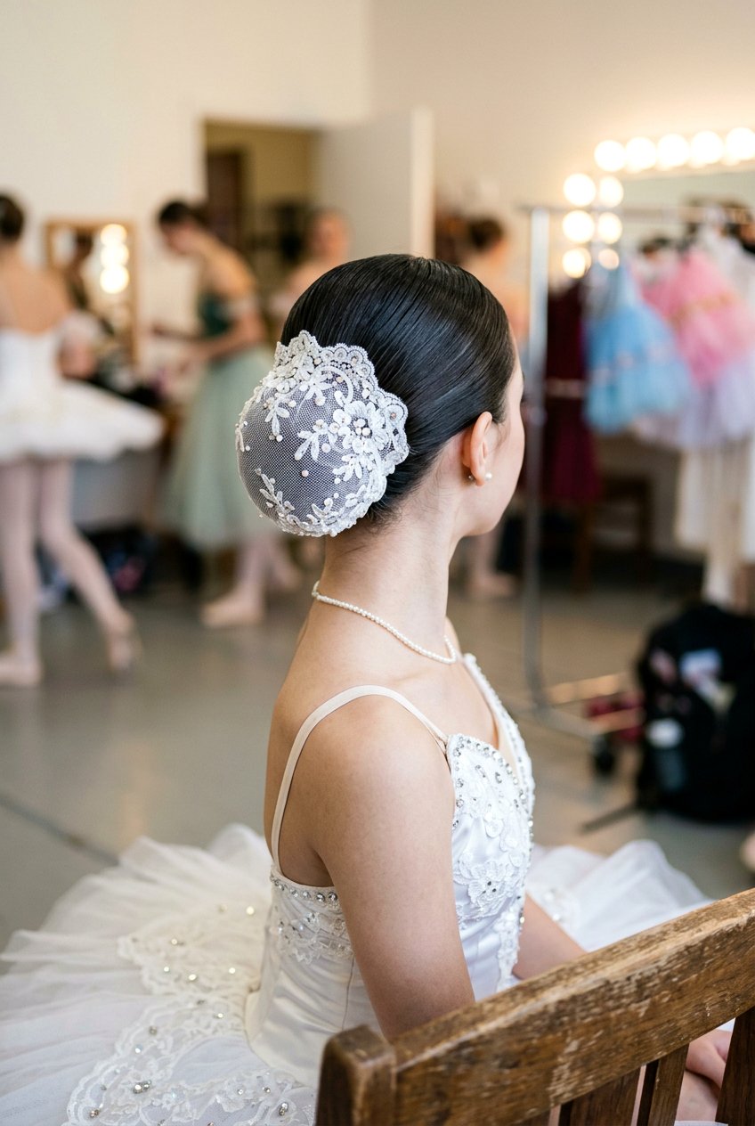 Recital Bun With Decorative Bun Cover - 20 recital bun for dancers - 20 recital bun for dancers