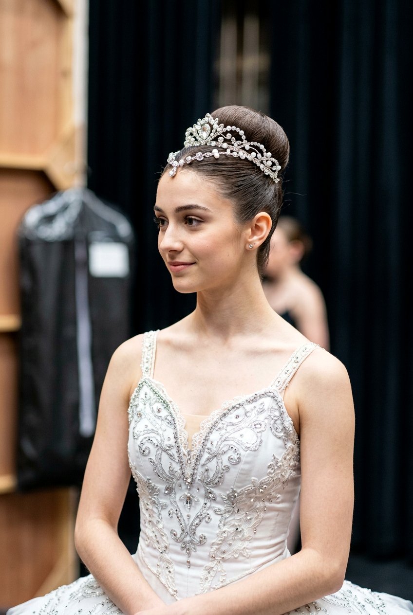 Recital Bun With Headpiece - 20 recital bun for dancers - 20 recital bun for dancers