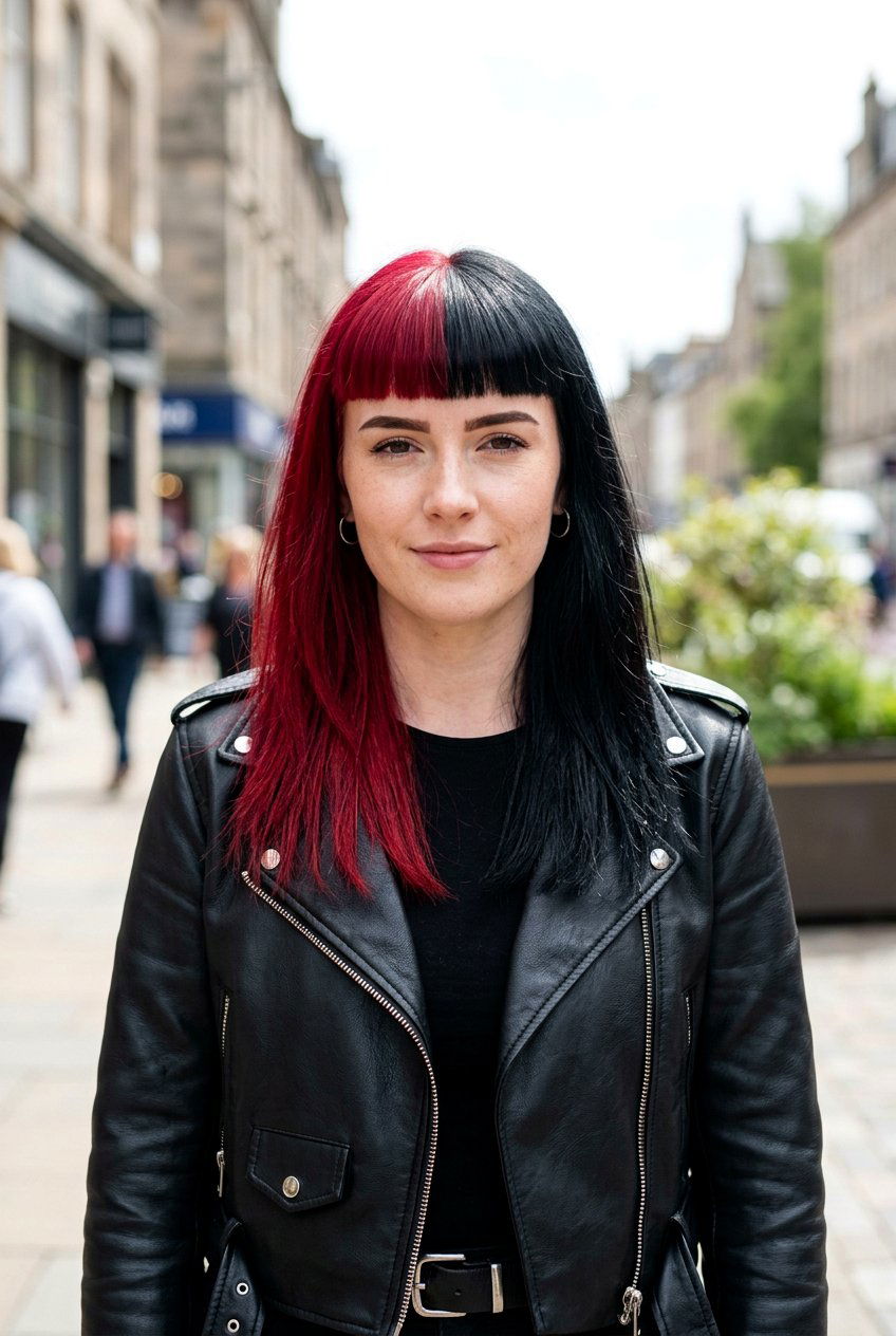 20 Bold Alternative Split Hair Color Ideas to Stand Out