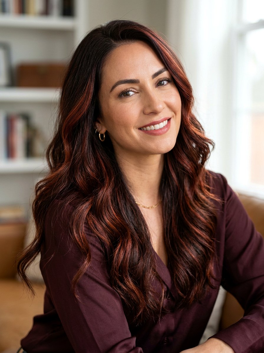 20 Most Stunning Soft Auburn Highlights on Brown Hair Looks