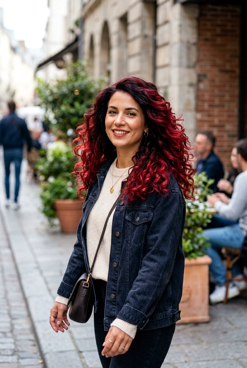 Red Balayage On Dark Hair - 20 low maintenance red hair color - 20 low maintenance red hair color