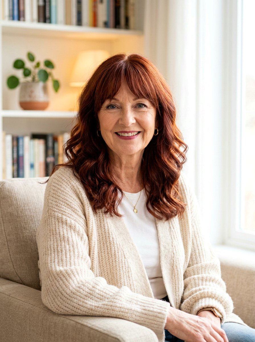 Red Brown Hair With Bangs - 20 red refresh for older women - 20 red refresh for older women
