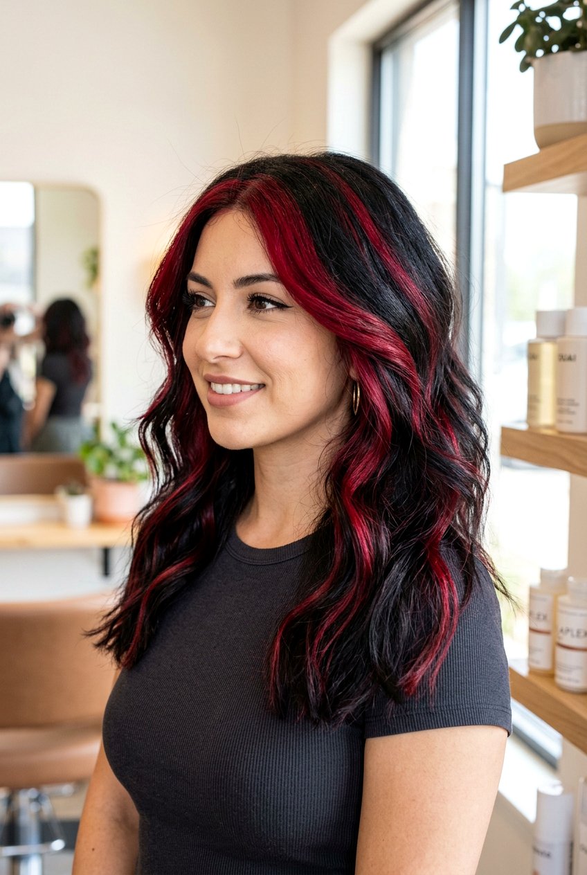 Red Chunky Highlights Dark Hair - 20 chunky highlights hair - 20 chunky highlights hair