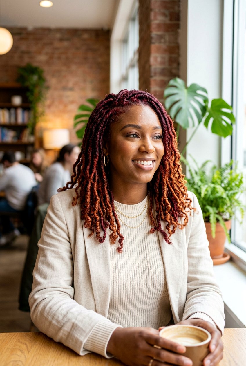 Red Crochet Locs - 20 crochet loc hairstyles - 20 crochet loc hairstyles