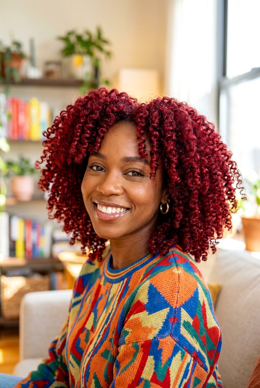 Red Curls with Vivid Color - 20 red hair makeover ideas - 20 red hair makeover ideas