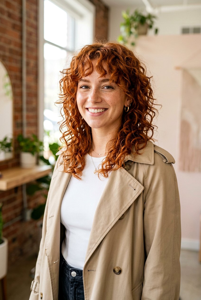 Red Curly Wolf Cut Layers - 20 layered wolf cut for curly hair women - 20 layered wolf cut for curly hair women