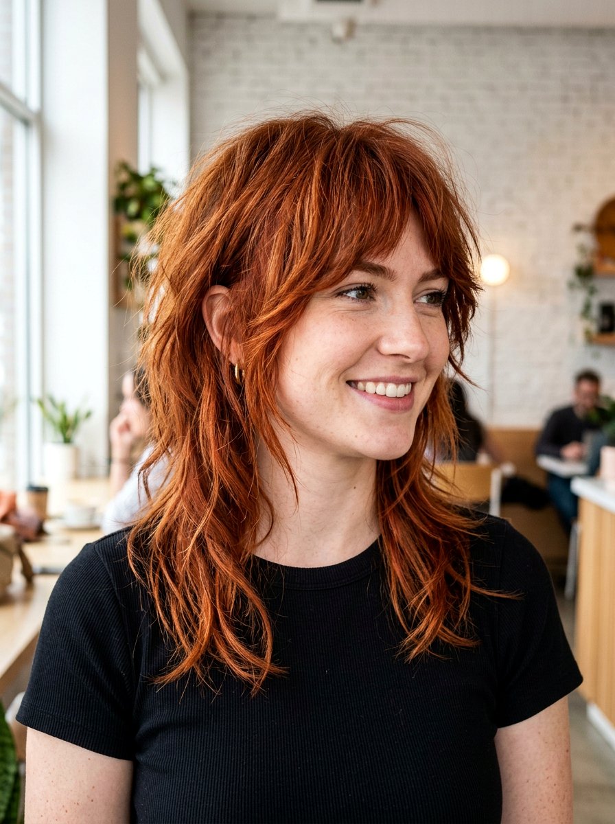 Red French Shag Haircut - 20 french shag haircut for women - 20 french shag haircut for women