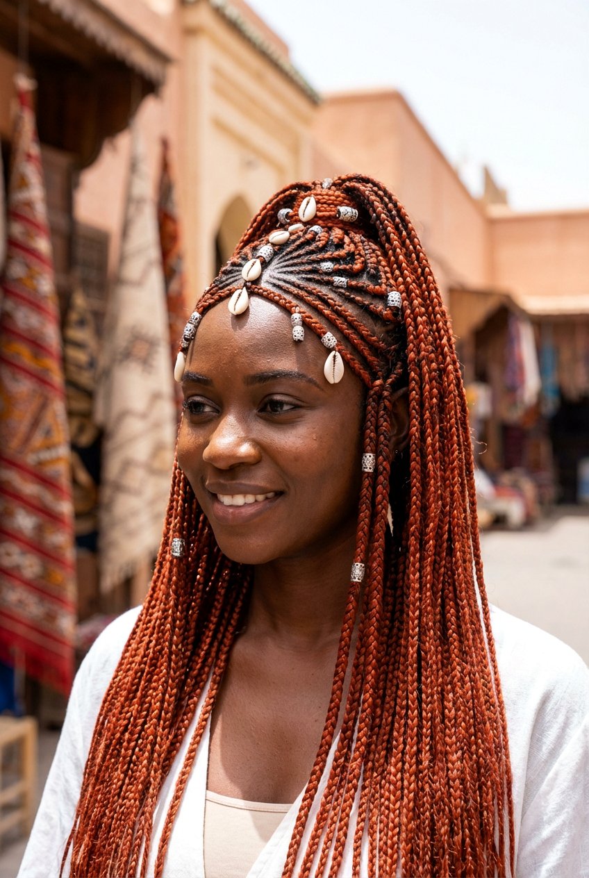 Red Fulani Braids - 20 fulani braids hairstyles - 20 fulani braids hairstyles