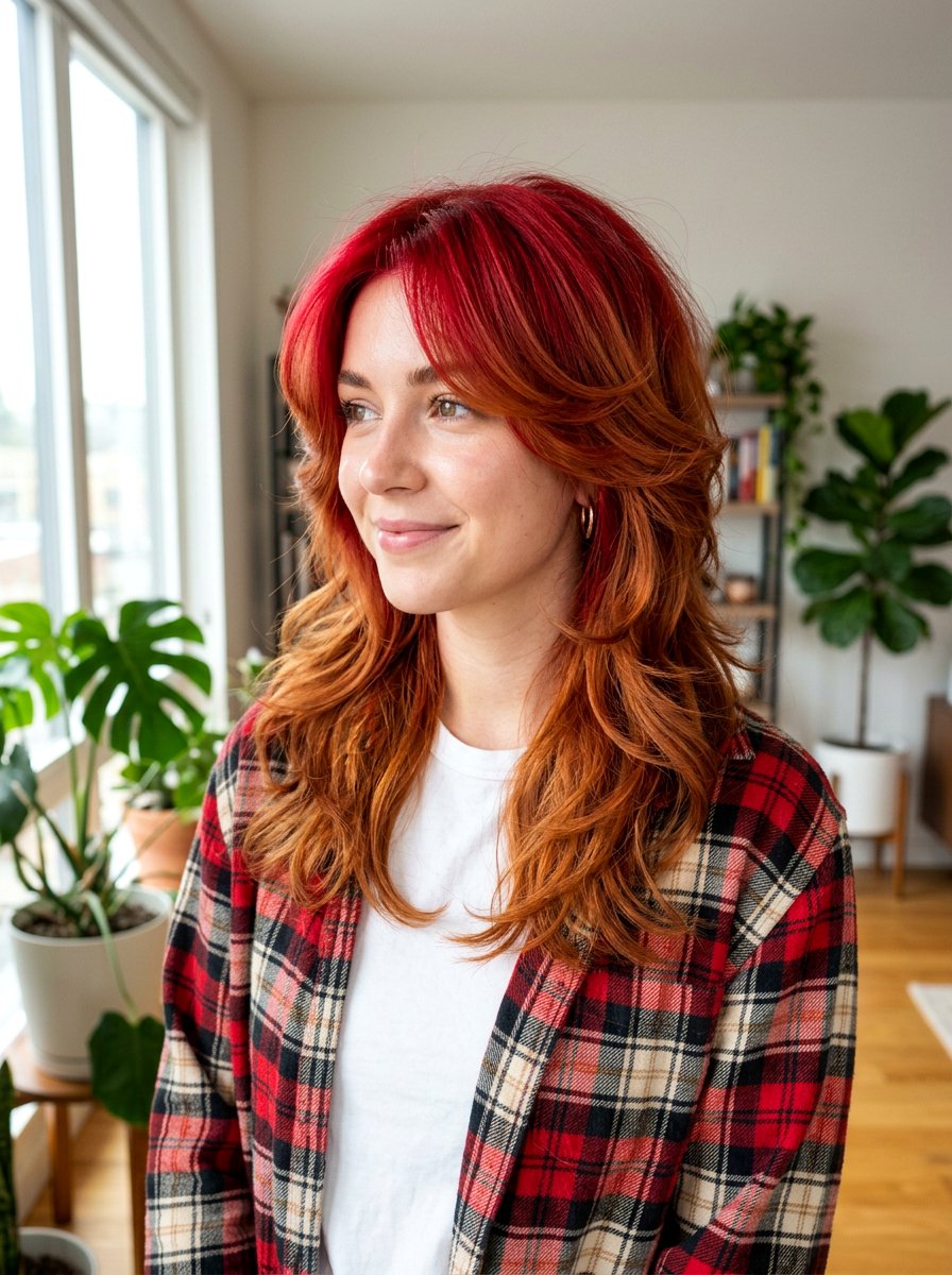 Red Ginger Butterfly Haircut - 20 red butterfly haircut color ideas - 20 red butterfly haircut color ideas