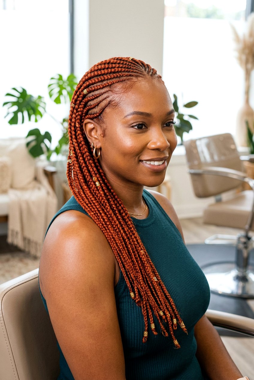 Red Lemonade Braids - 20 lemonade braids hairstyles - 20 lemonade braids hairstyles