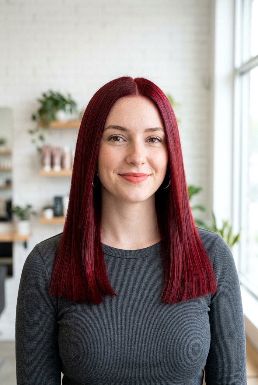 Red Long Blunt Cut - 20 blunt cut long hair - 20 blunt cut long hair